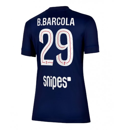 Paris Saint-Germain Bradley Barcola #29 Domácí Dres pro Dámské 2025-26 Krátký Rukáv Paris Saint-Germain Bradley Barcola #29 Domácí Dres pro Dámské 2025-26 Krátký Rukáv